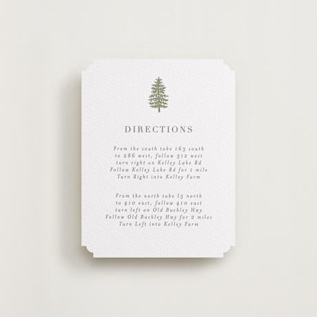 Letterpress Direction Cards