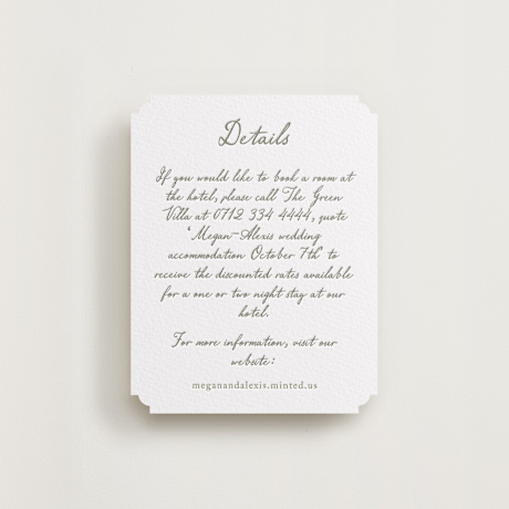 Letterpress Direction Cards