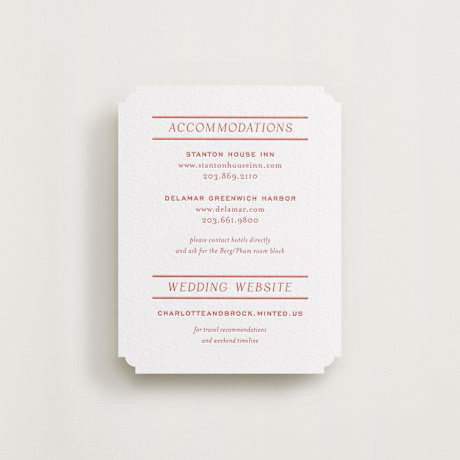 Letterpress Direction Cards