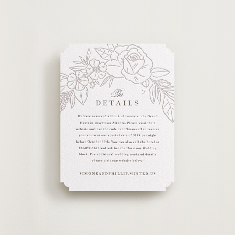 Letterpress Direction Cards