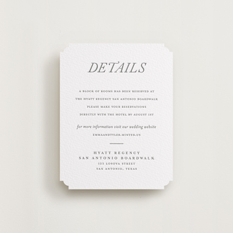 Letterpress Direction Cards