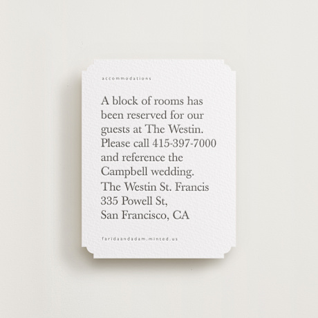 Letterpress Direction Cards