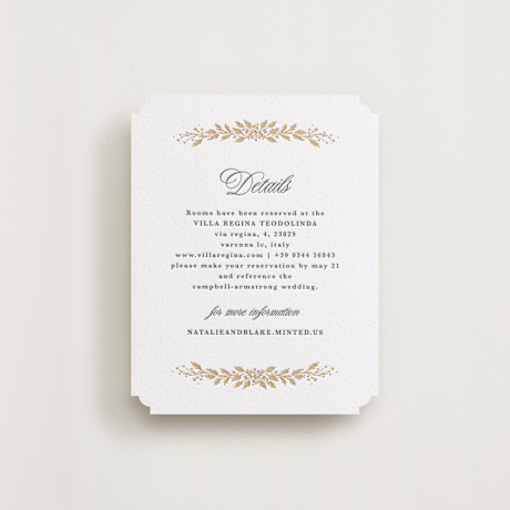 Letterpress Direction Cards