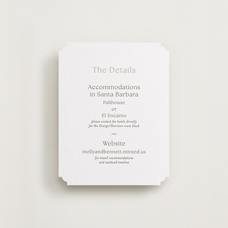 Letterpress Direction Cards