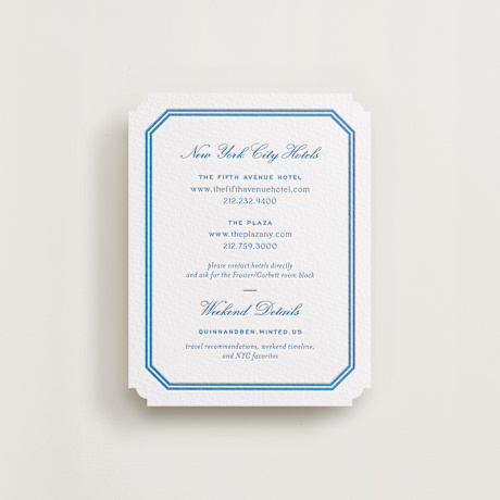Letterpress Direction Cards