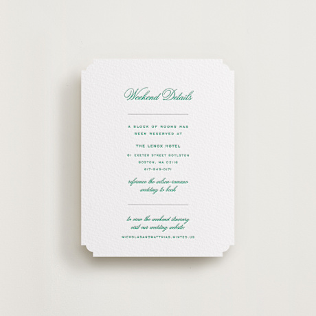 Letterpress Direction Cards