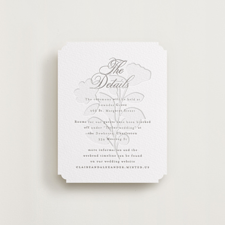 Letterpress Direction Cards