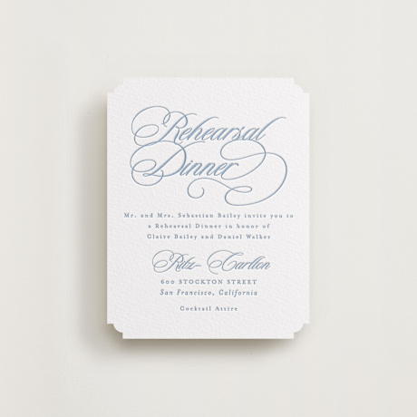 Letterpress Rehearsal Dinner Cards