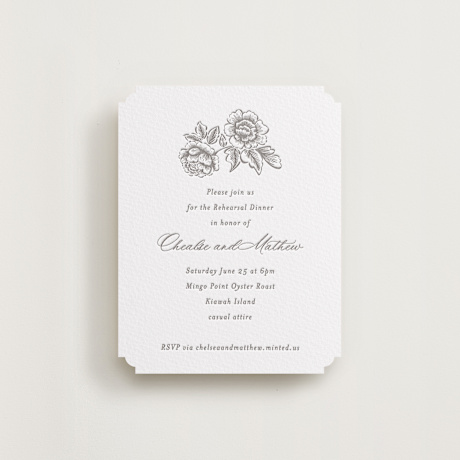 Letterpress Rehearsal Dinner Cards
