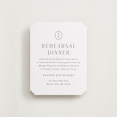 Letterpress Rehearsal Dinner Cards