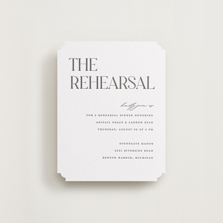 Letterpress Rehearsal Dinner Cards
