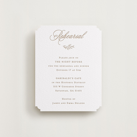 Letterpress Rehearsal Dinner Cards