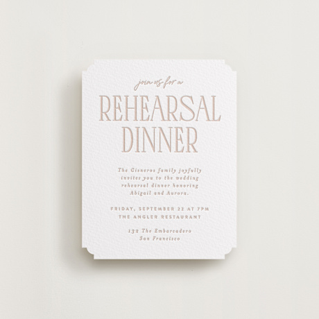 Letterpress Rehearsal Dinner Cards