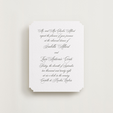 Letterpress Rehearsal Dinner Cards