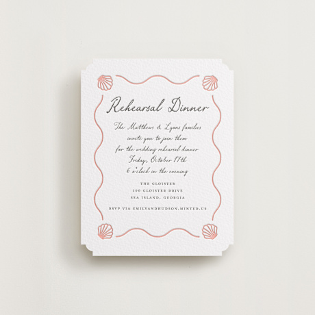 Letterpress Rehearsal Dinner Cards