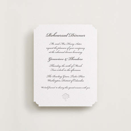 Letterpress Rehearsal Dinner Cards