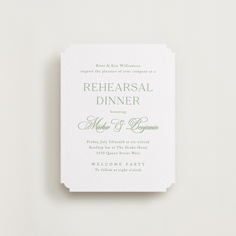 Letterpress Rehearsal Dinner Cards