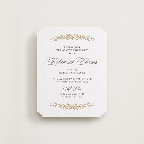 Letterpress Rehearsal Dinner Cards