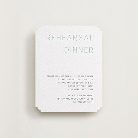 Letterpress Rehearsal Dinner Cards