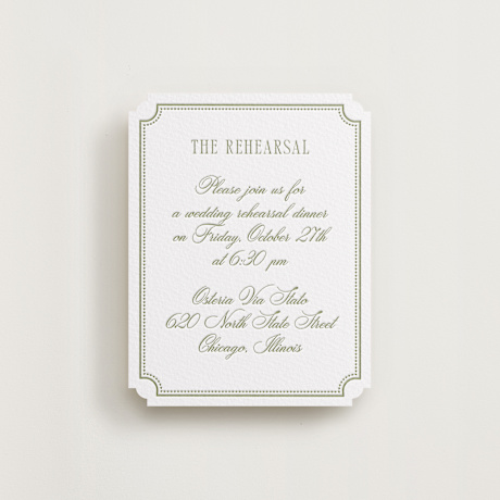 Letterpress Rehearsal Dinner Cards