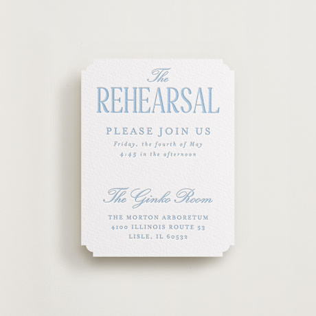 Letterpress Rehearsal Dinner Cards