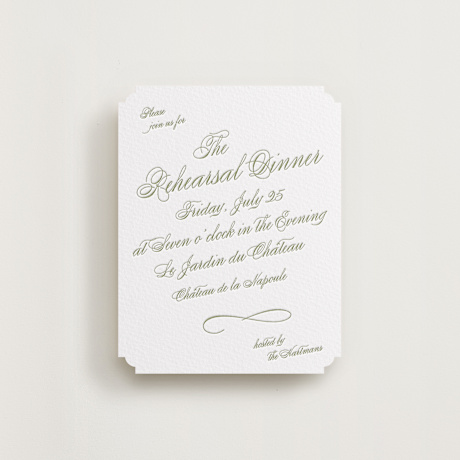 Letterpress Rehearsal Dinner Cards