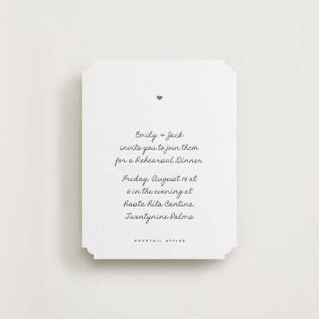 Letterpress Rehearsal Dinner Cards