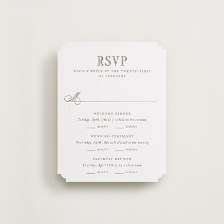 Letterpress Multi-Event RSVP Cards