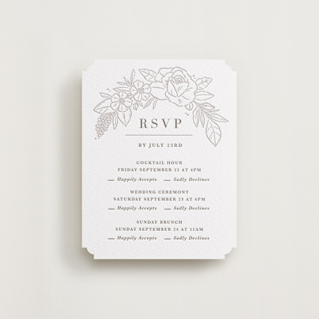 Letterpress Multi-Event RSVP Cards