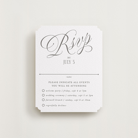 Letterpress Multi-Event RSVP Cards
