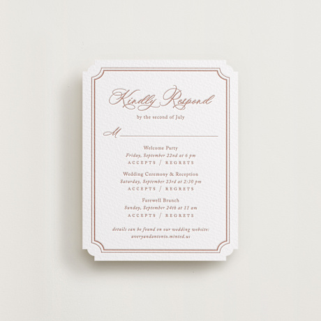 Letterpress Multi-Event RSVP Cards