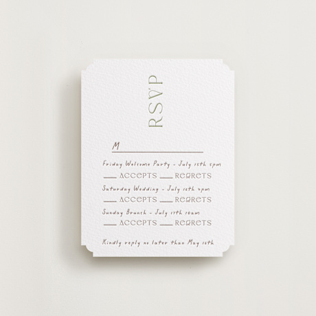 Letterpress Multi-Event RSVP Cards
