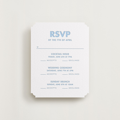 Letterpress Multi-Event RSVP Cards
