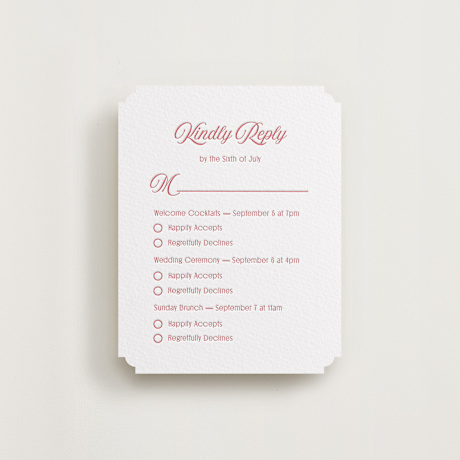 Letterpress Multi-Event RSVP Cards