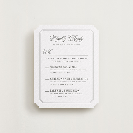 Letterpress Multi-Event RSVP Cards