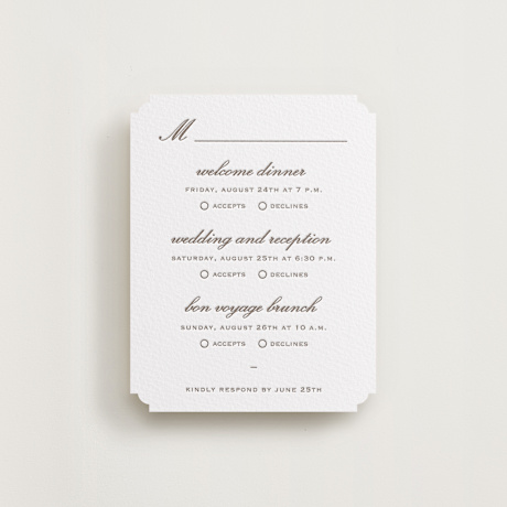 Letterpress Multi-Event RSVP Cards