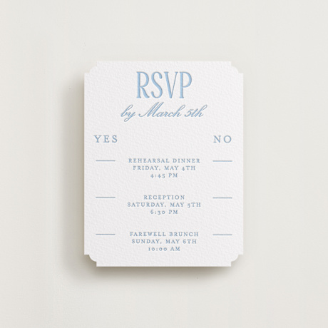 Letterpress Multi-Event RSVP Cards