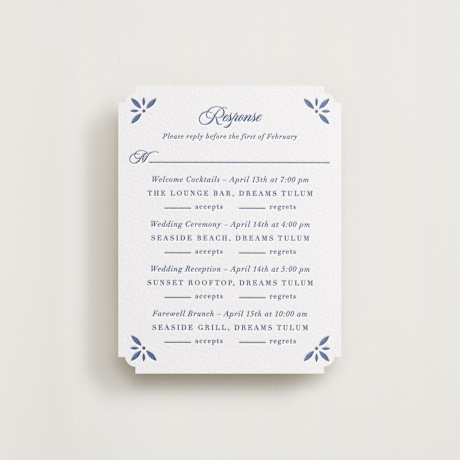 Letterpress Multi-Event RSVP Cards