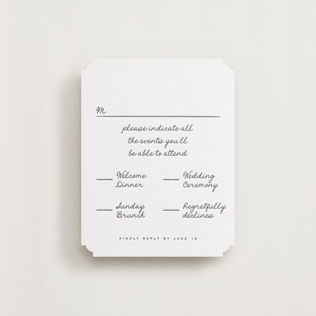 Letterpress Multi-Event RSVP Cards