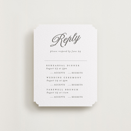 Letterpress Multi-Event RSVP Cards