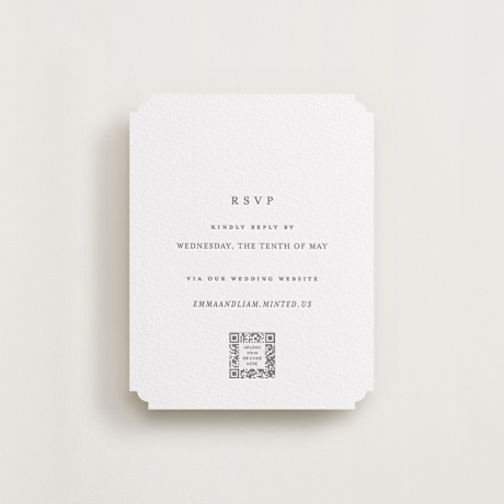 Letterpress RSVP Online Enclosure Cards