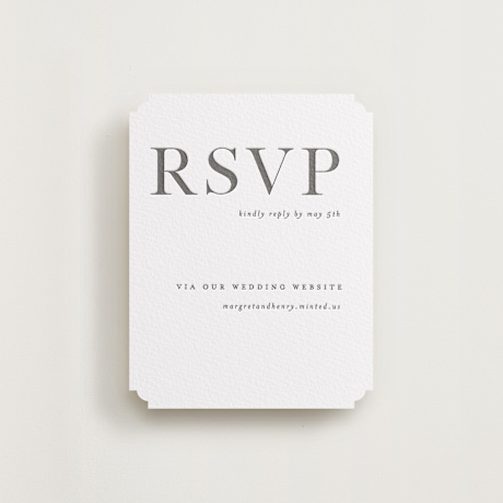 Letterpress RSVP Online Enclosure Cards
