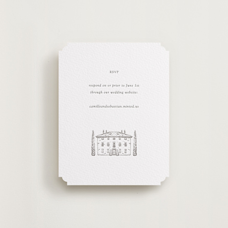 Letterpress RSVP Online Enclosure Cards