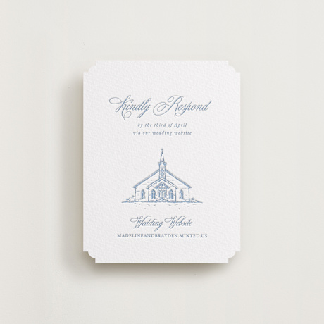 Letterpress RSVP Online Enclosure Cards