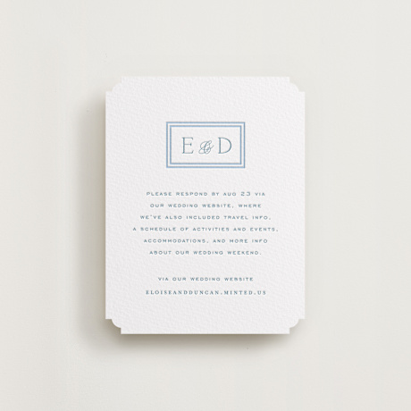 Letterpress RSVP Online Enclosure Cards
