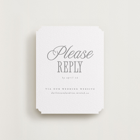 Letterpress RSVP Online Enclosure Cards