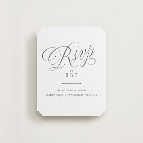 Letterpress RSVP Online Enclosure Cards