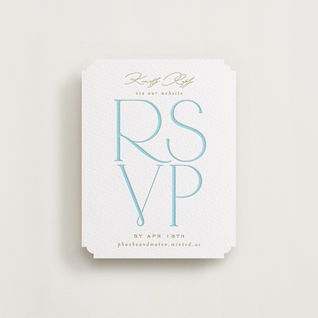 Letterpress RSVP Online Enclosure Cards