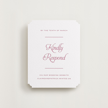 Letterpress RSVP Online Enclosure Cards