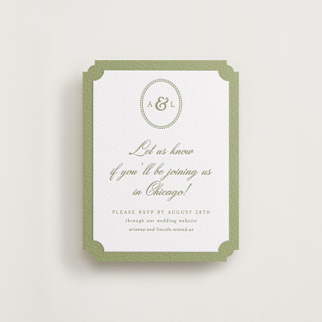 Letterpress RSVP Online Enclosure Cards